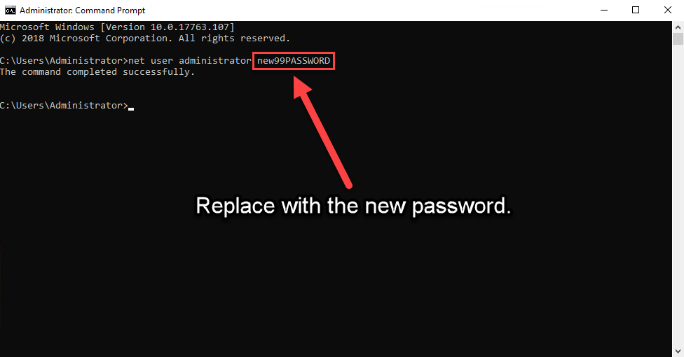 Change administrator password