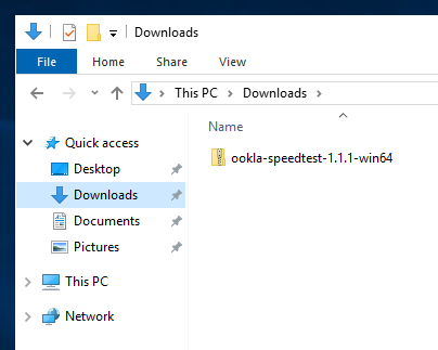 Download Ookla Speedtest command line based utility