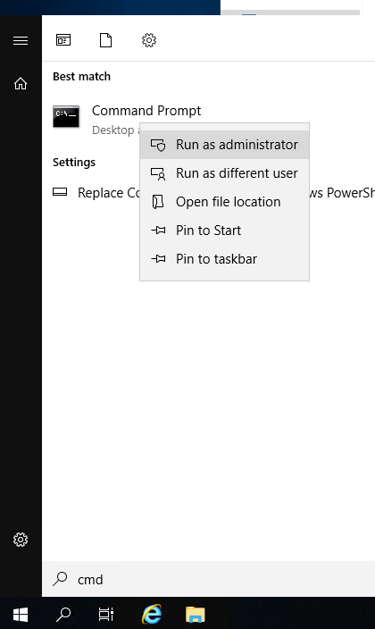 Open the Command Prompt
